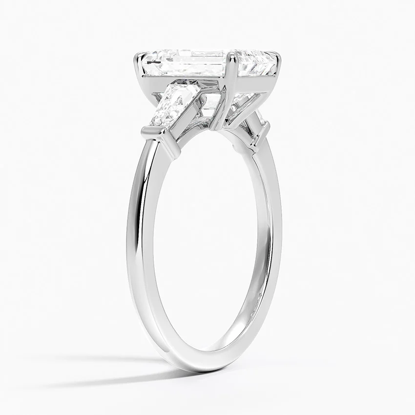 Symphony Tapered Baguette Three Stone Diamond Ring