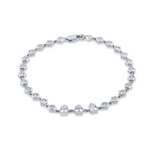 Bezel set diamond Tennis bracelet