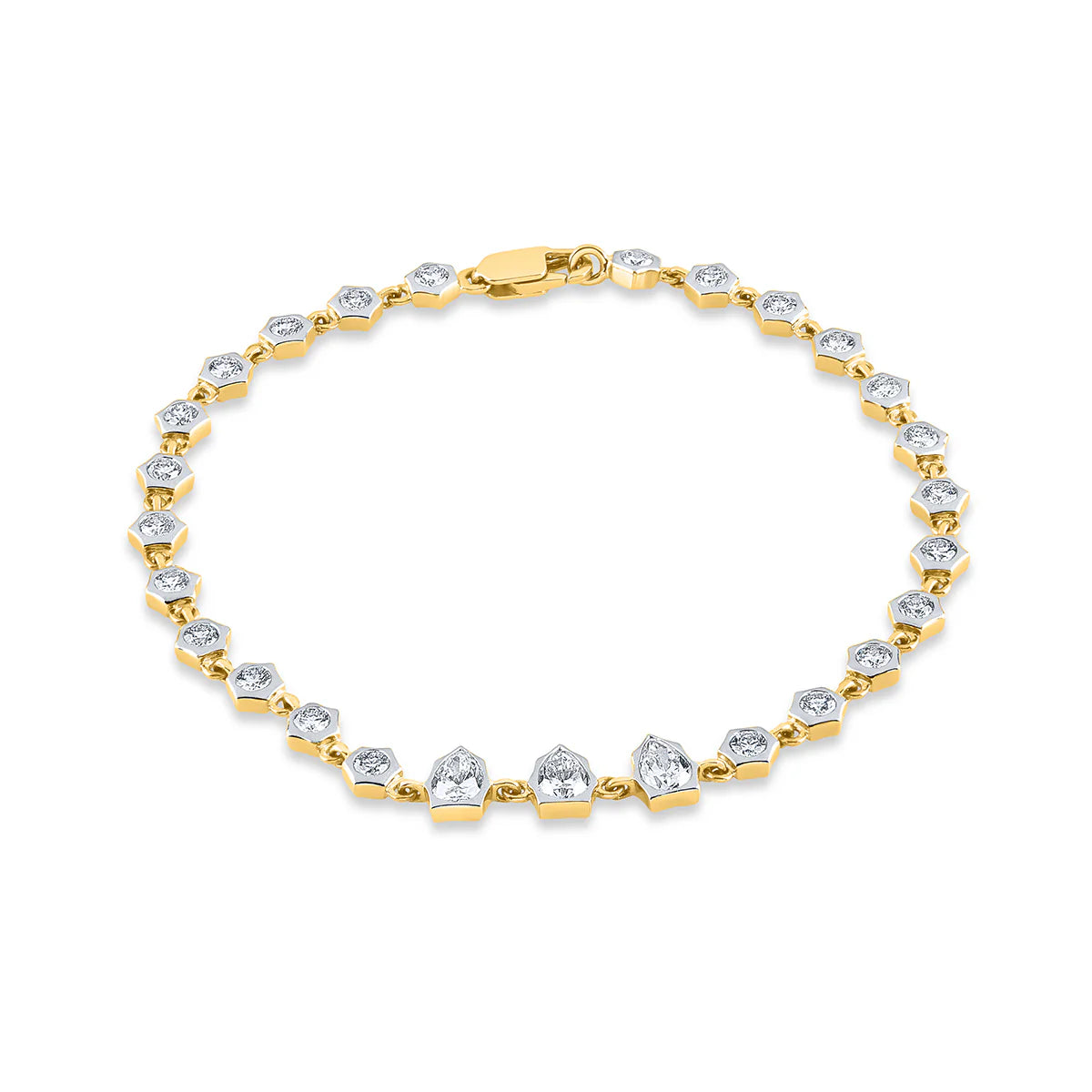 Bezel set diamond Tennis bracelet