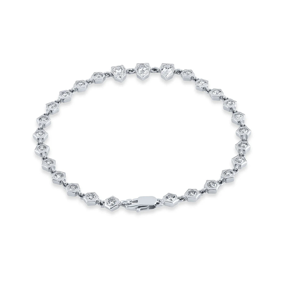 Bezel set diamond Tennis bracelet