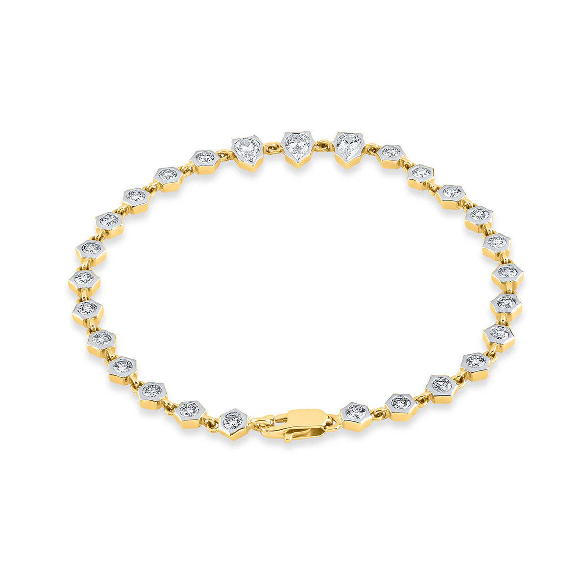 Bezel set diamond Tennis bracelet