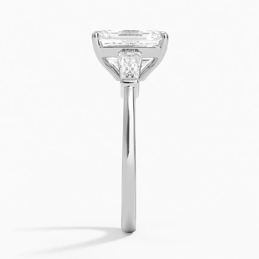 Symphony Tapered Baguette Three Stone Diamond Ring