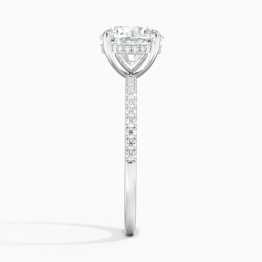 Perfect Fit Half Coverage Hidden Halo Diamond Ring