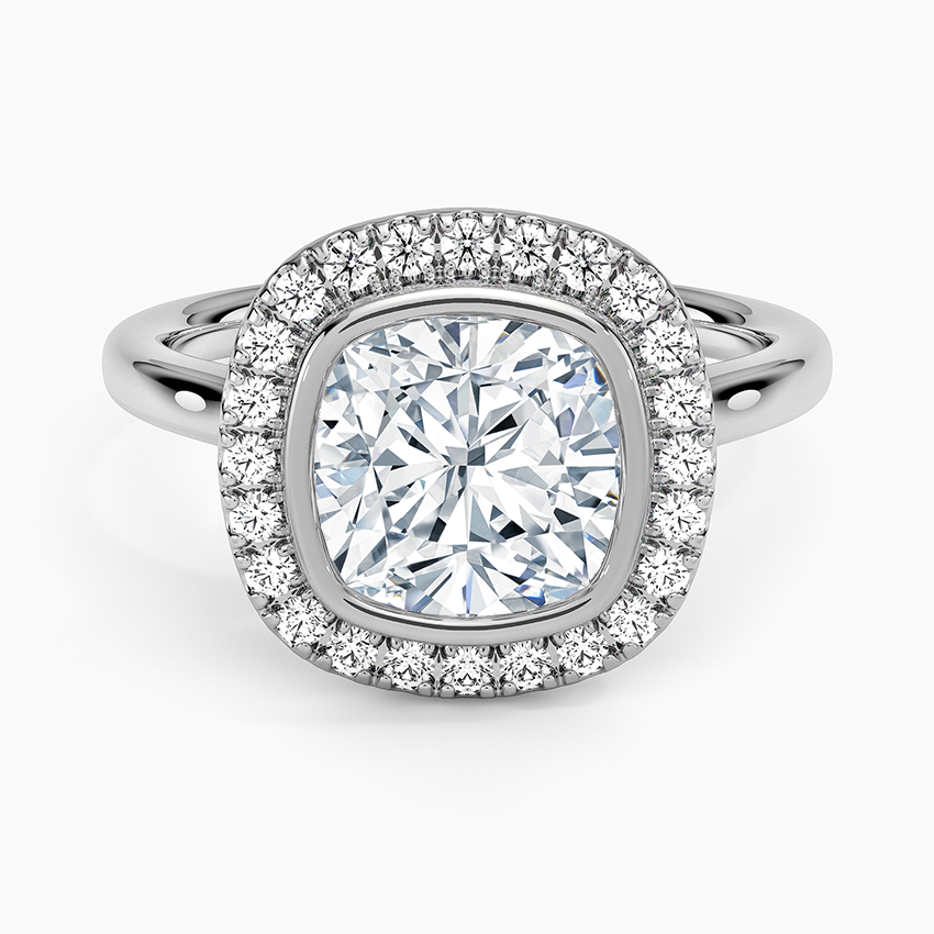 Bezel Halo Diamond Ring