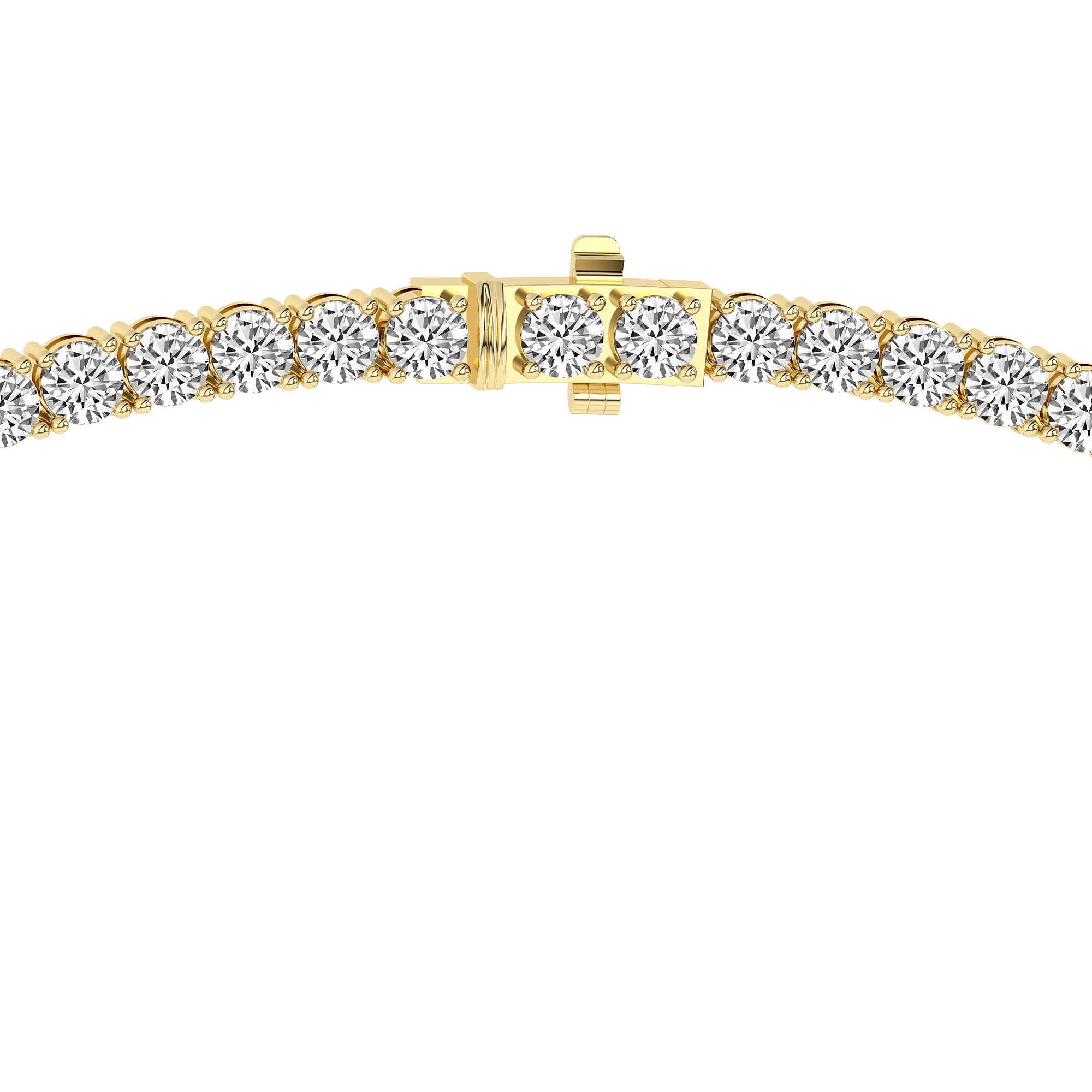 Elegant Round-Cut Diamond Tennis Necklace