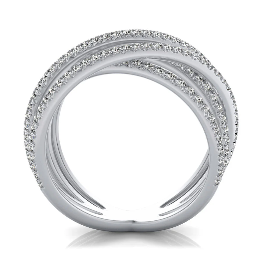 Criss Cross Diamond Ring 0.60 CTW