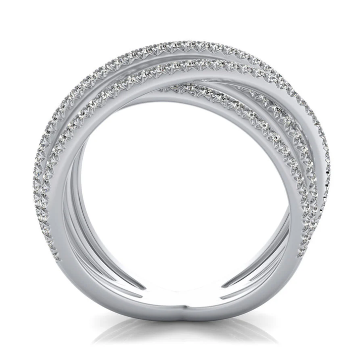 Criss Cross Diamond Ring 0.60 CTW