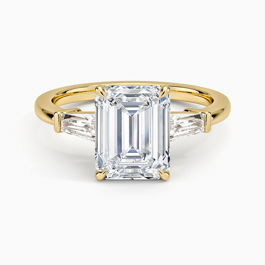 Symphony Tapered Baguette Three Stone Diamond Ring