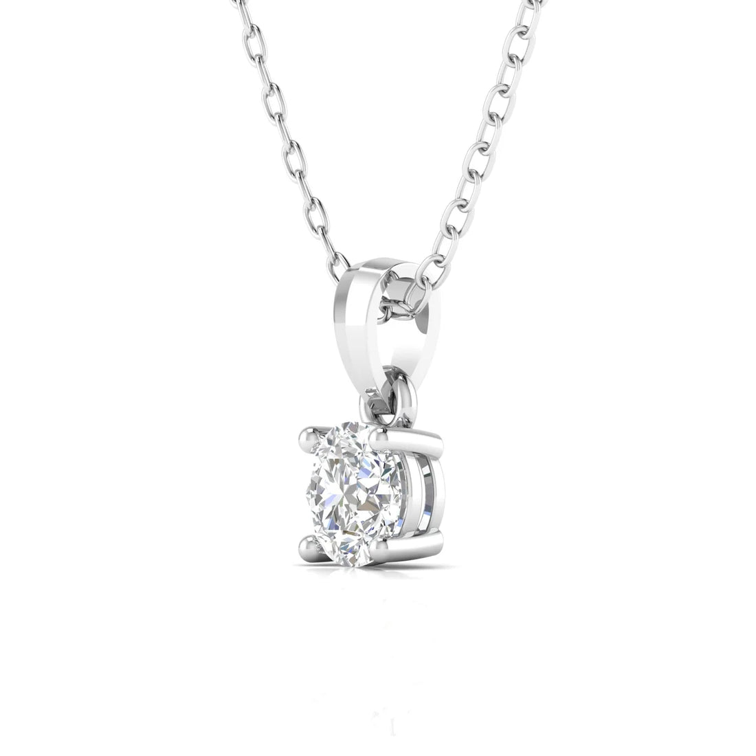 1 Carat Round Cut Solitaire Diamond Pendant