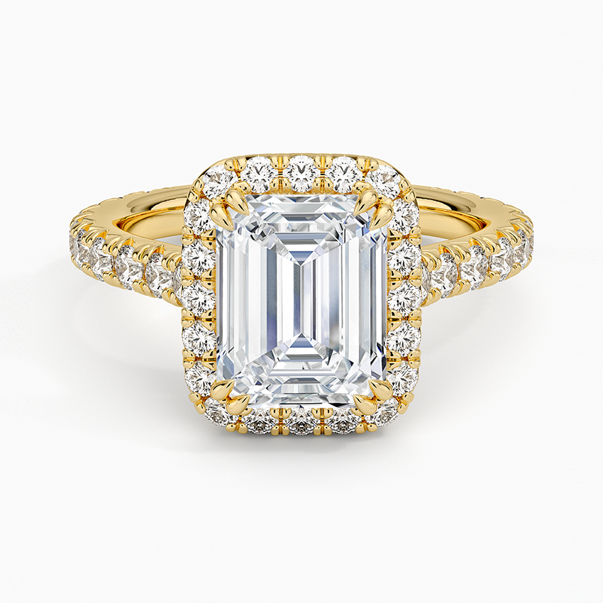 Sienna Halo Three-Quarter Coverage Diamond Ring