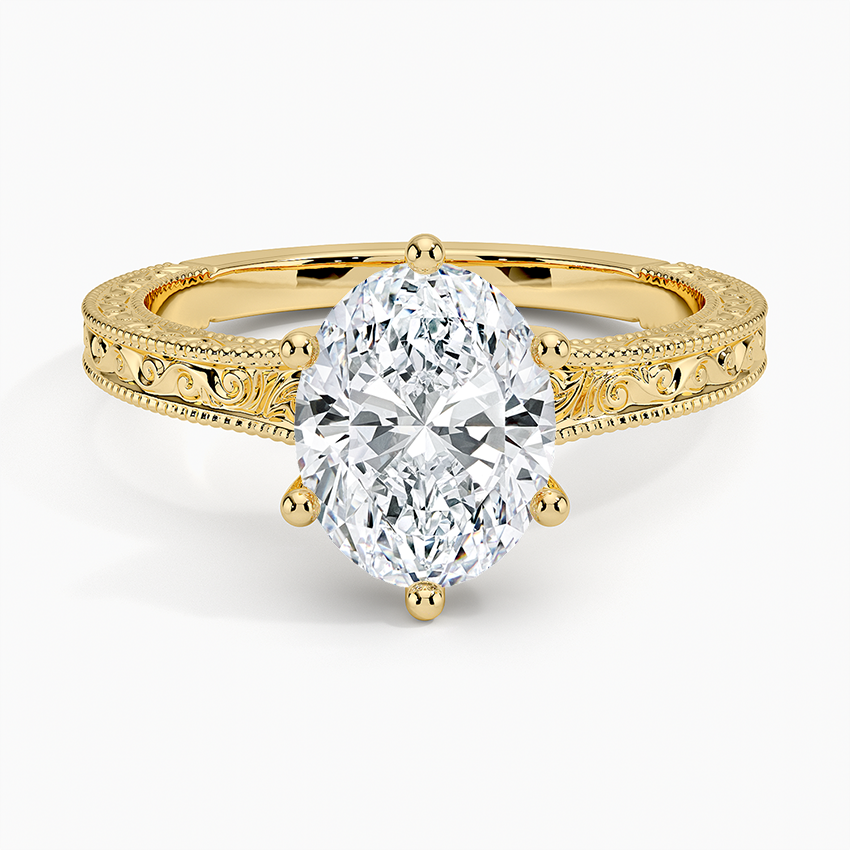 Hudson Engraved Oval Ring