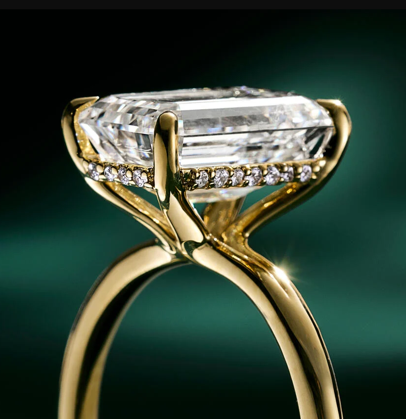 Freesia Hidden Halo Diamond Ring