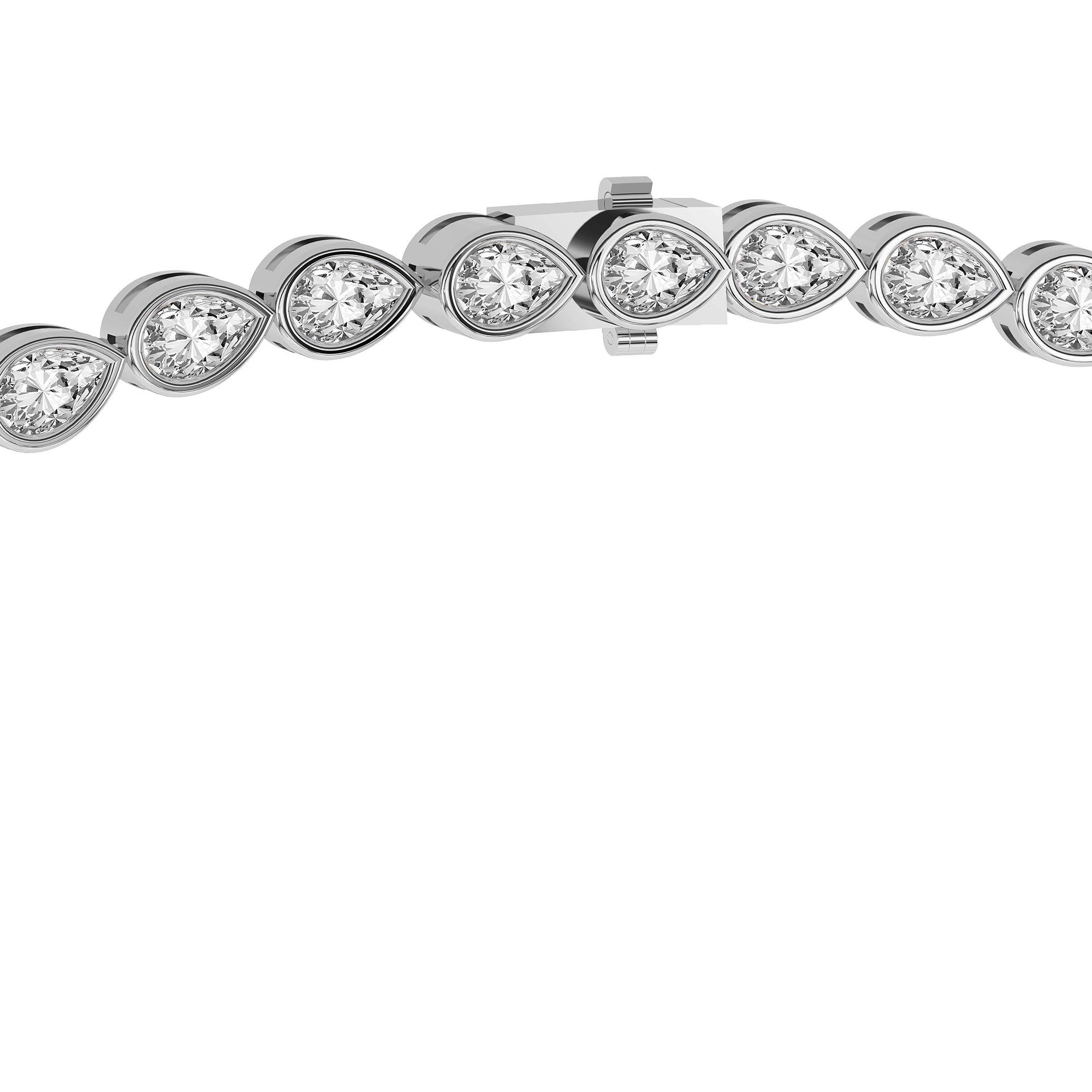 Teardrop Diamond Tennis Necklace