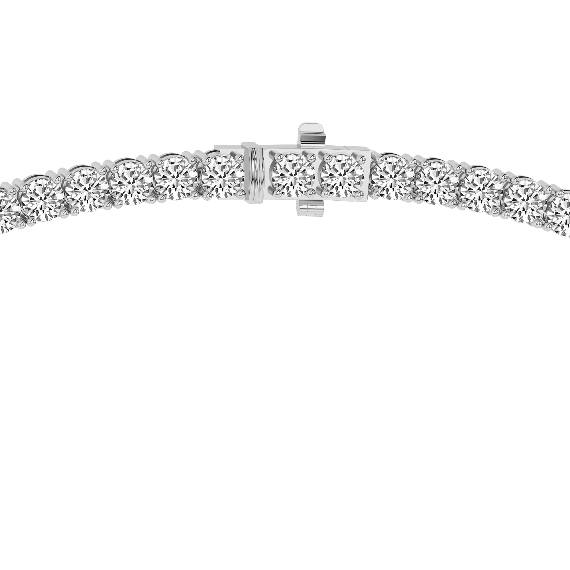 Elegant Round-Cut Diamond Tennis Necklace