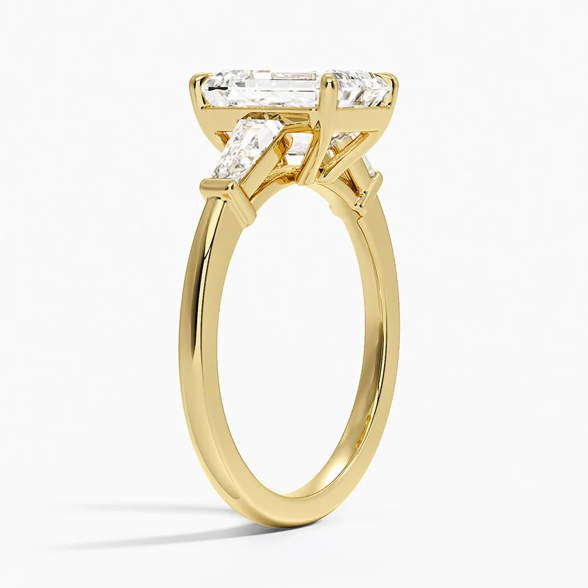Symphony Tapered Baguette Three Stone Diamond Ring