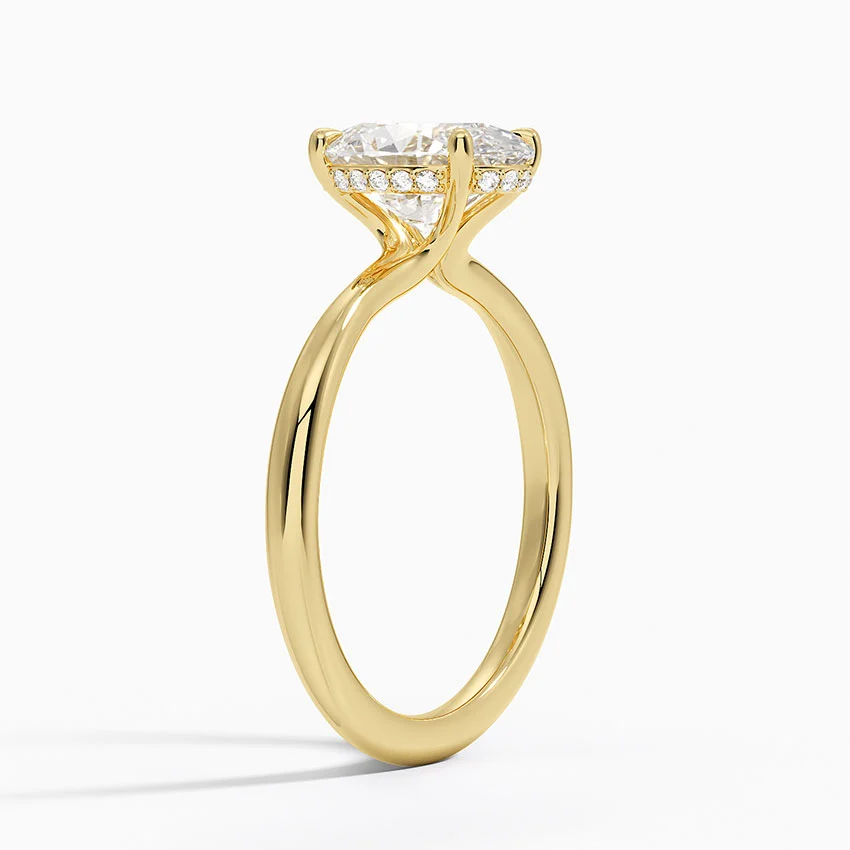 Freesia Hidden Halo Diamond Ring