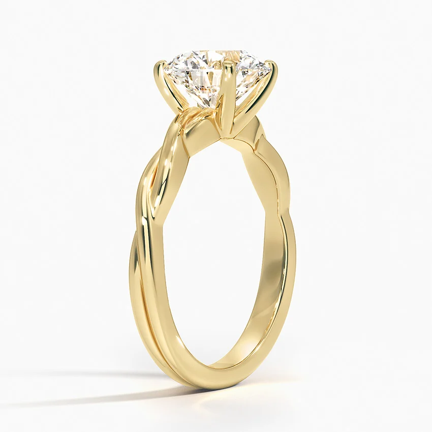 Twisted Vine Solitaire Ring