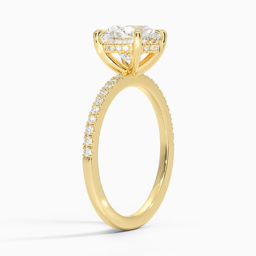 Perfect Fit Half Coverage Hidden Halo Diamond Ring