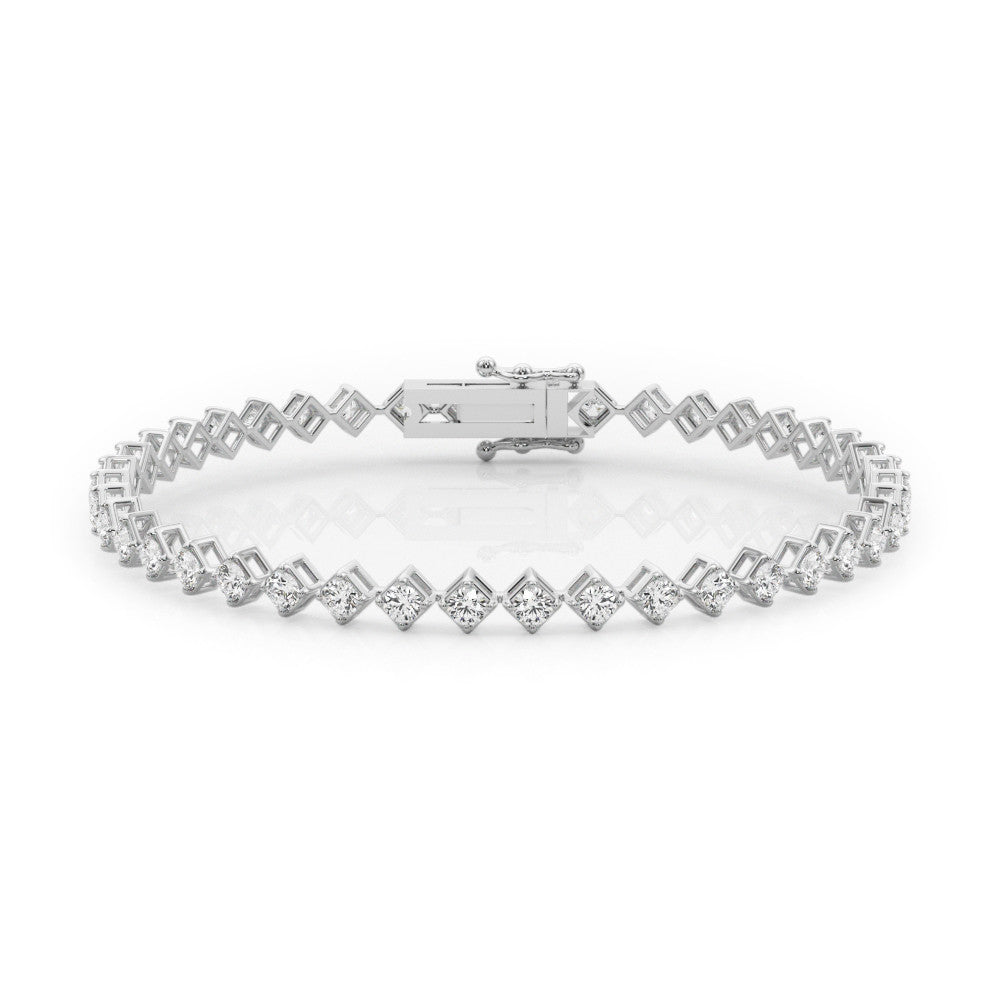 Round Kite Set Tennis Bracelet
