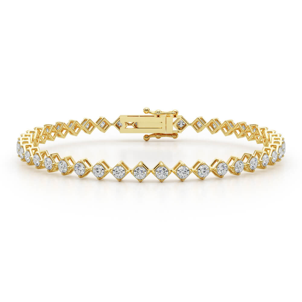 Round Kite Set Tennis Bracelet