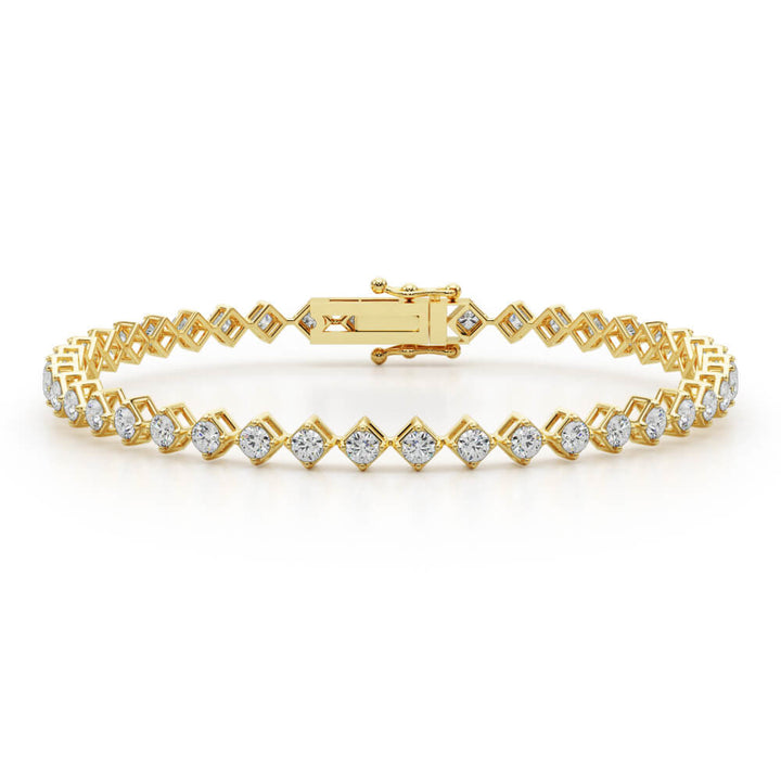 Round Kite Set Tennis Bracelet