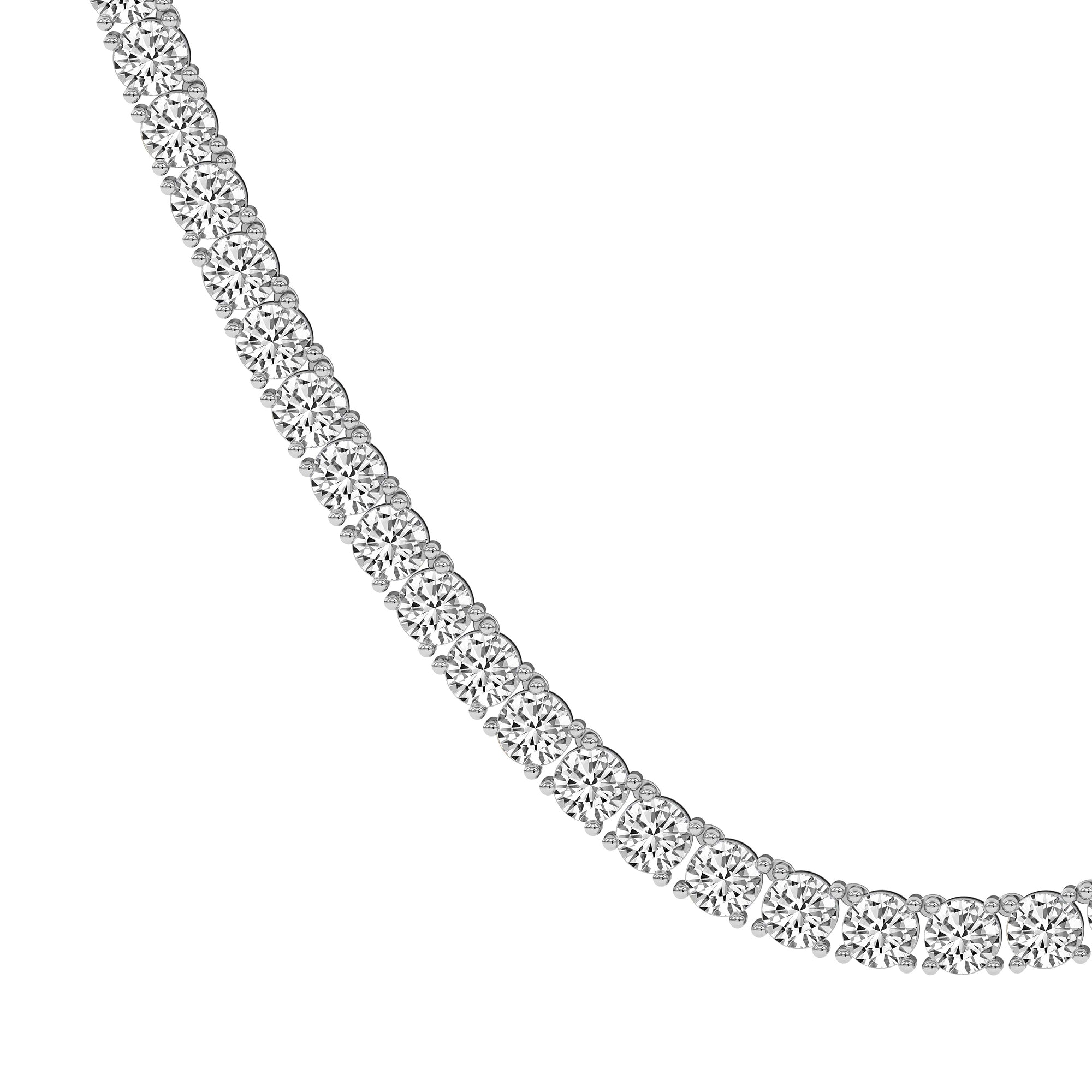 Elegant Round-Cut Diamond Tennis Necklace