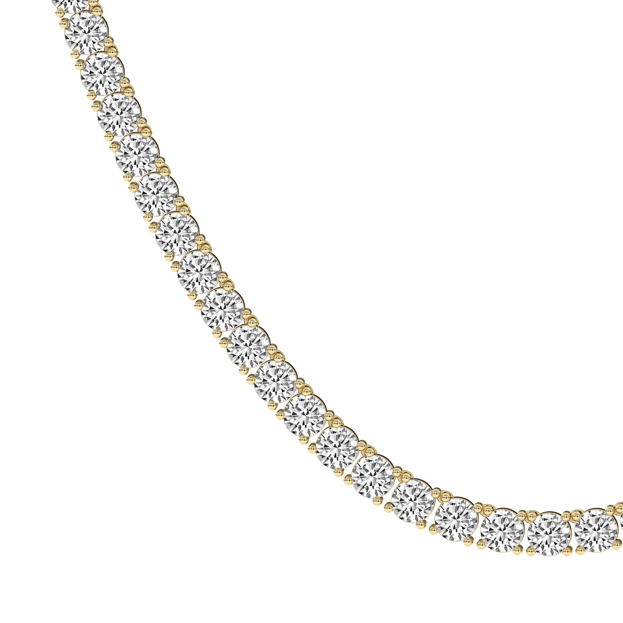 Elegant Round-Cut Diamond Tennis Necklace