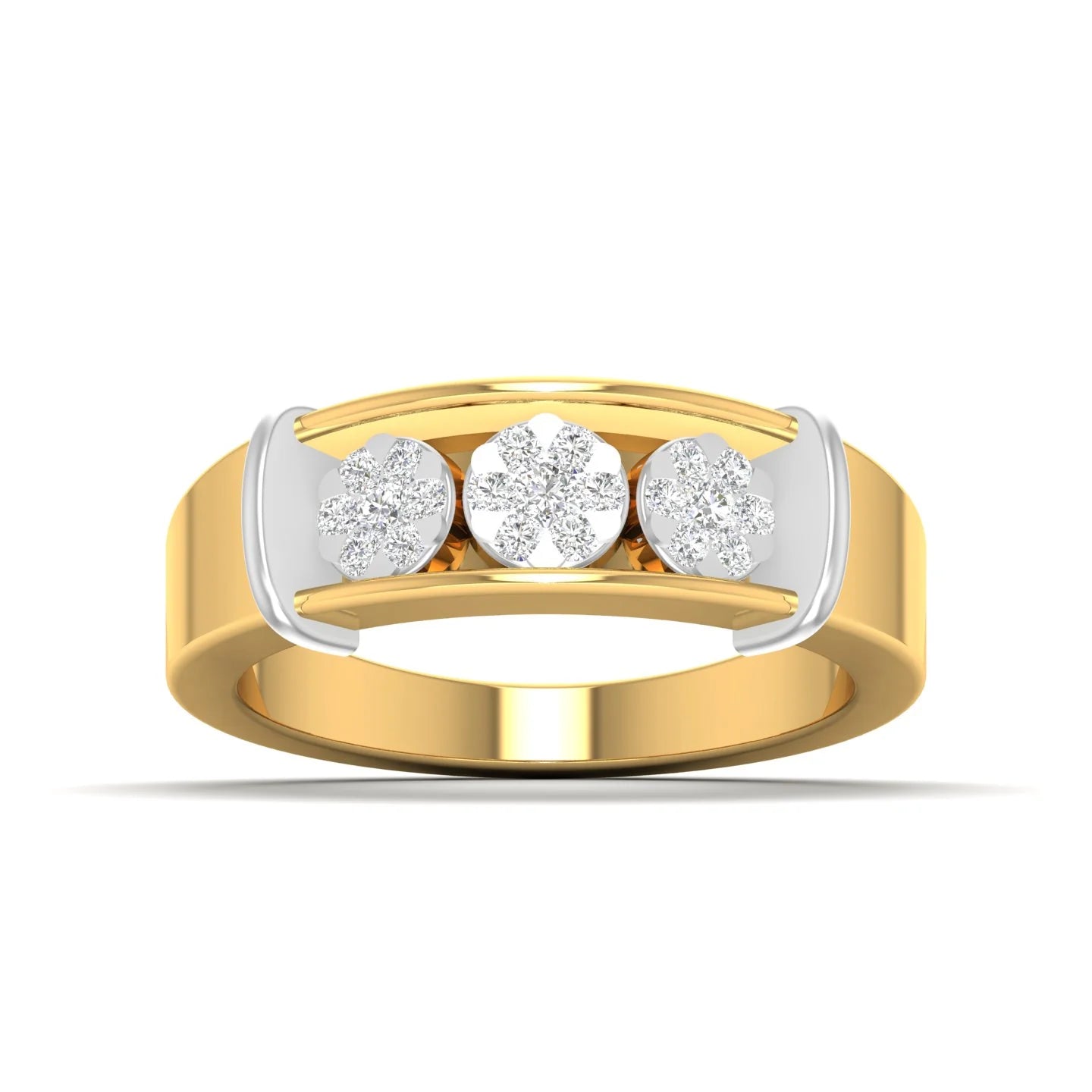 Men's Three-Stone Diamond Band