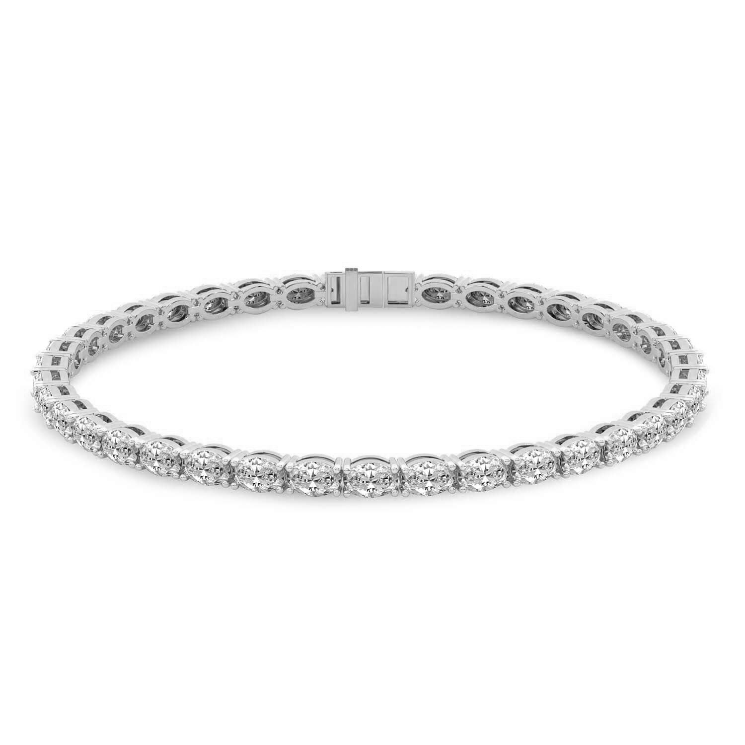 14kt Yellow Gold Aldea Oval Lab Diamond Tennis Bracelet (3 Ct. Tw.)