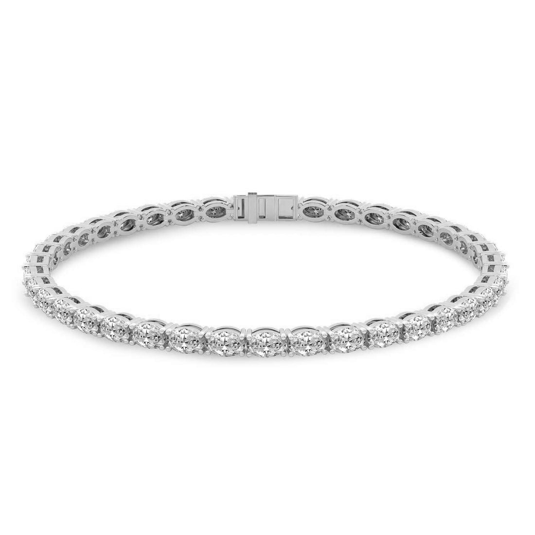14kt Yellow Gold Aldea Oval Lab Diamond Tennis Bracelet (3 Ct. Tw.)