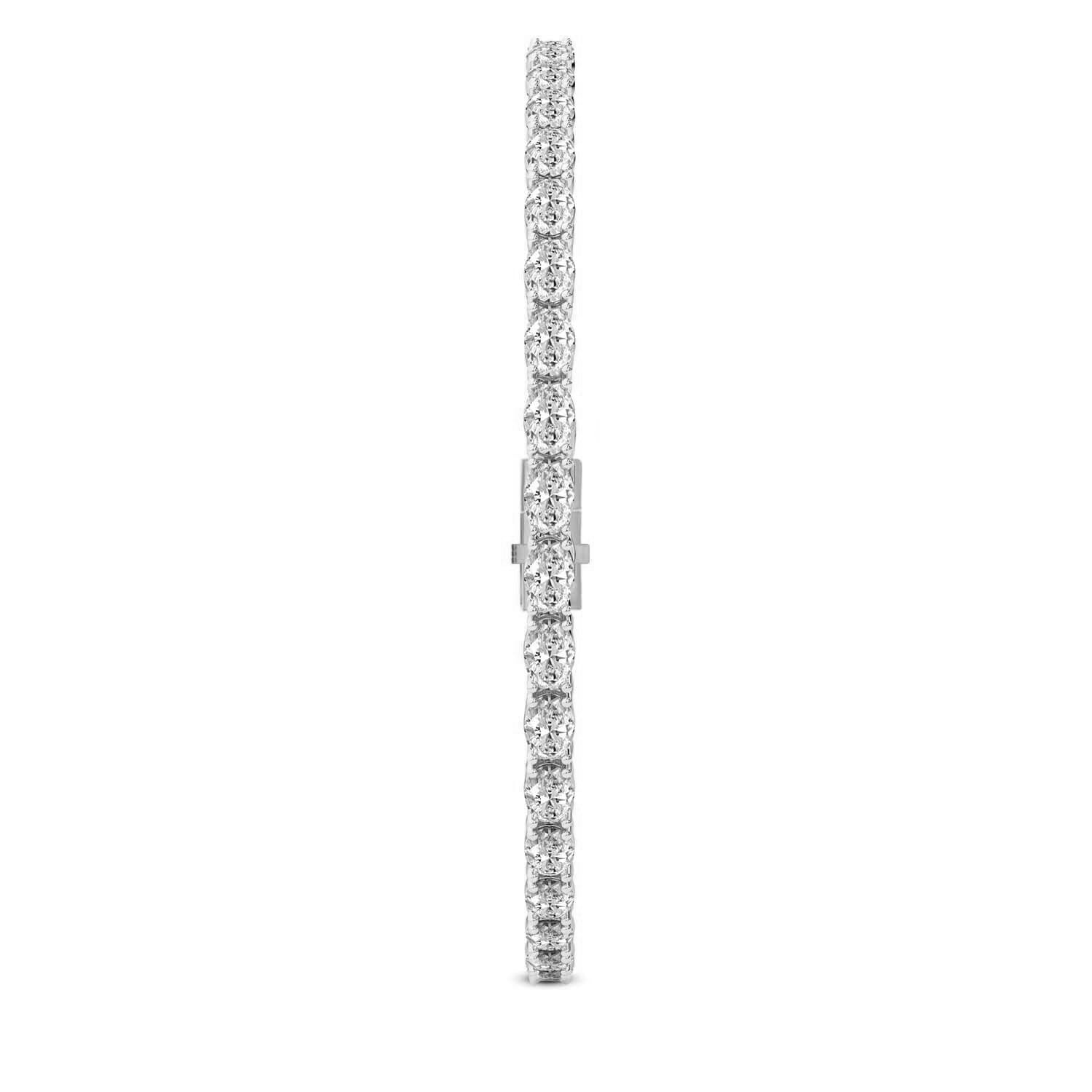 14kt Yellow Gold Aldea Oval Lab Diamond Tennis Bracelet (3 Ct. Tw.)