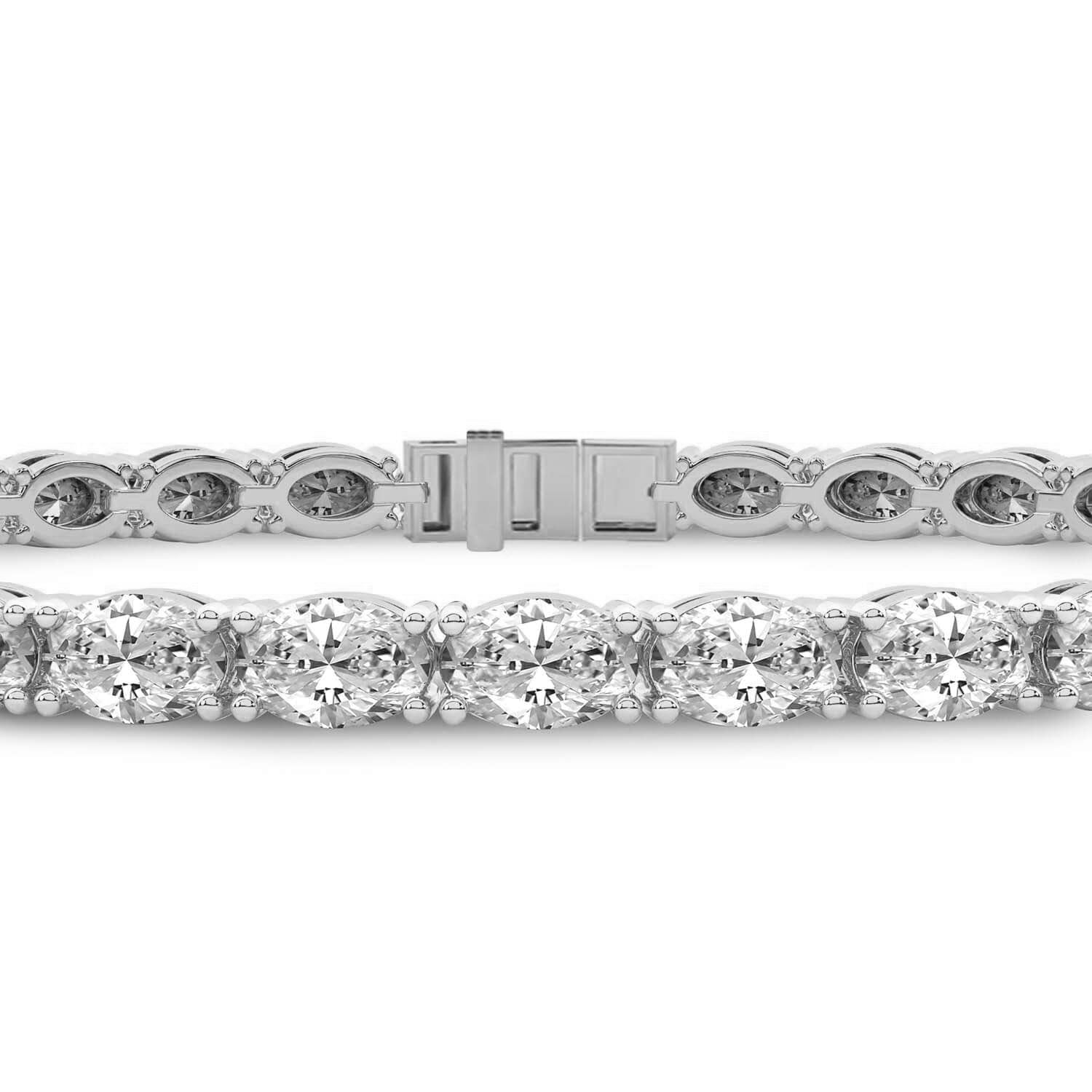 14kt Yellow Gold Aldea Oval Lab Diamond Tennis Bracelet (3 Ct. Tw.)