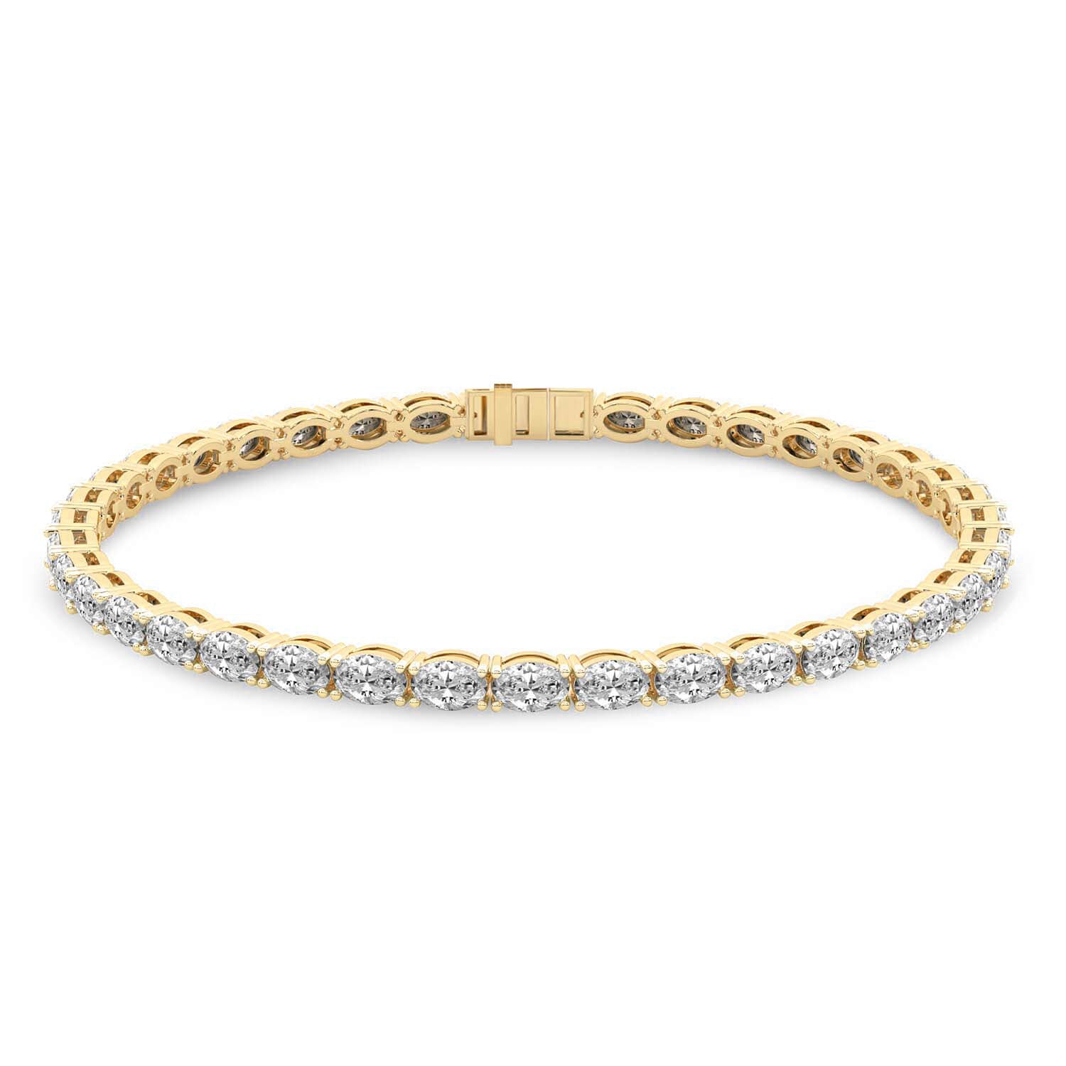 14kt Yellow Gold Aldea Oval Lab Diamond Tennis Bracelet (3 Ct. Tw.)