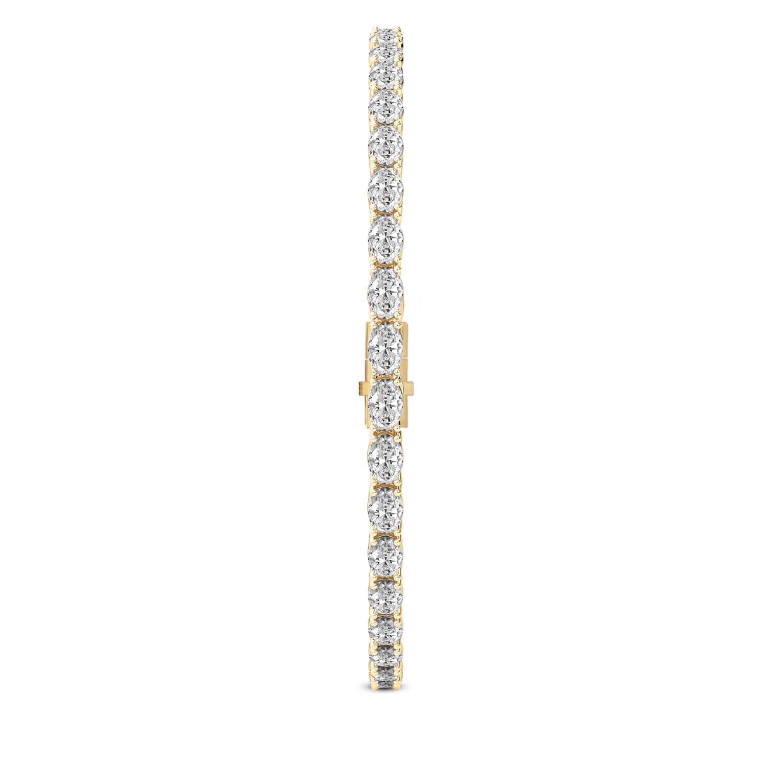 14kt Yellow Gold Aldea Oval Lab Diamond Tennis Bracelet (3 Ct. Tw.)