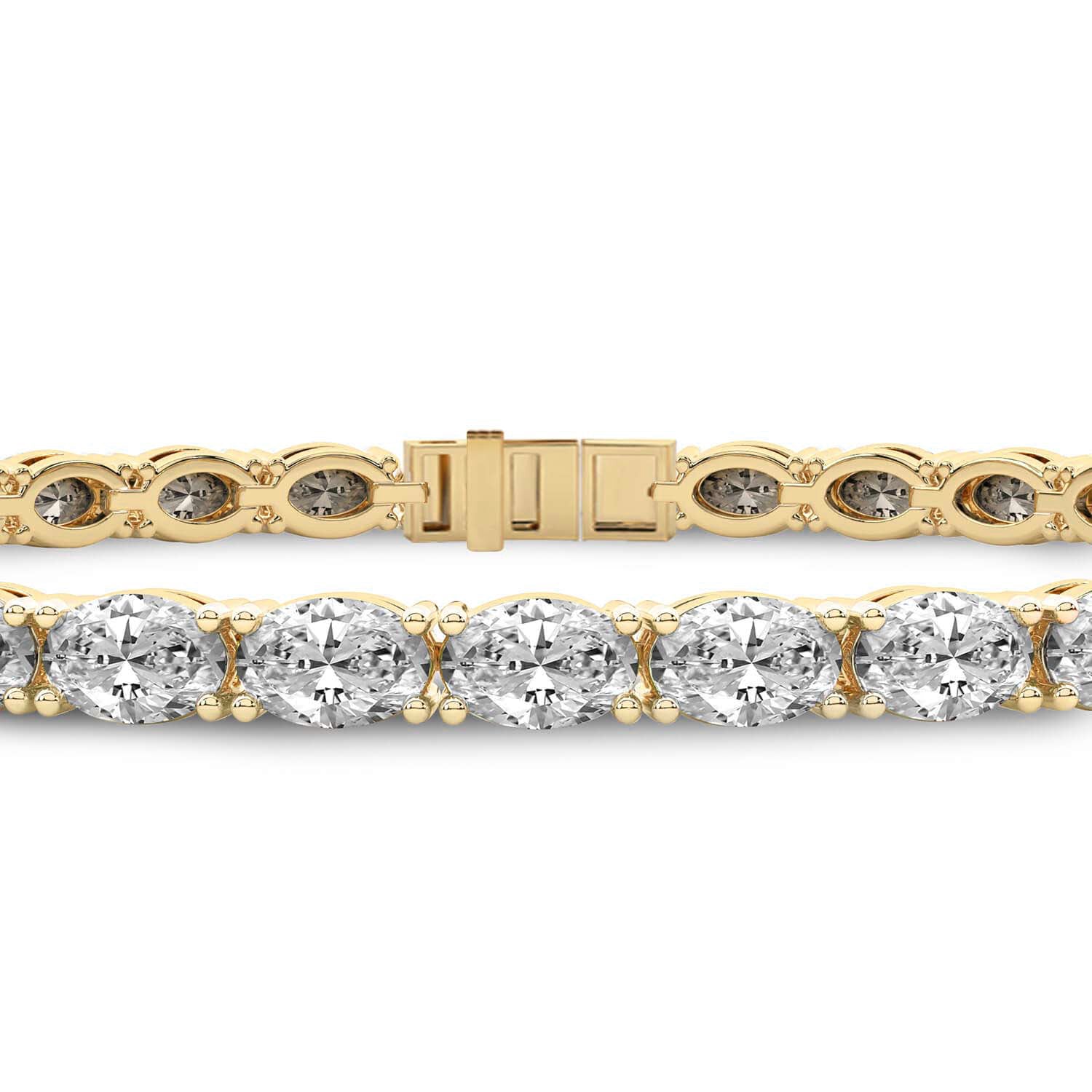 14kt Yellow Gold Aldea Oval Lab Diamond Tennis Bracelet (3 Ct. Tw.)