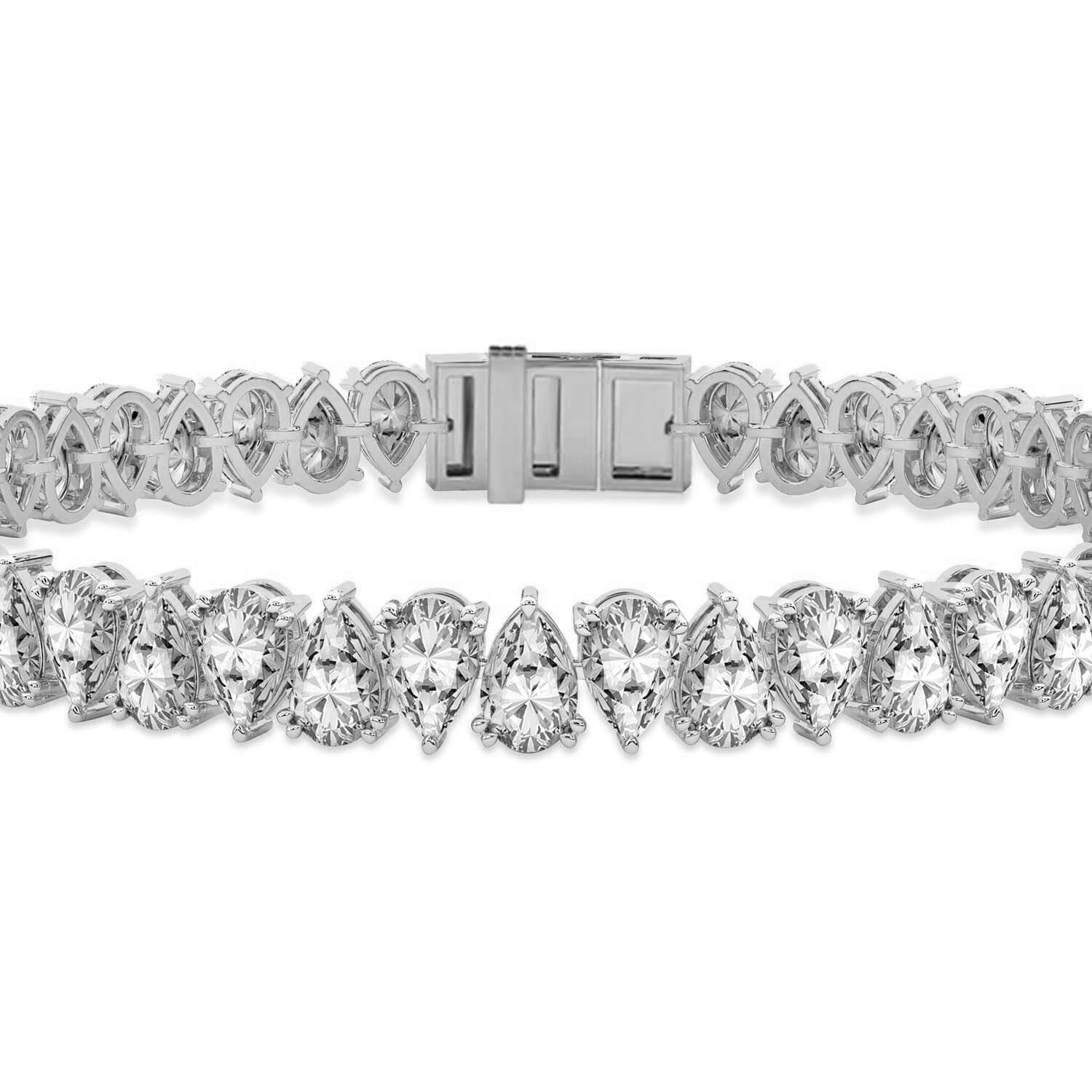 Marion Pear Lab Diamond Tennis Bracelet