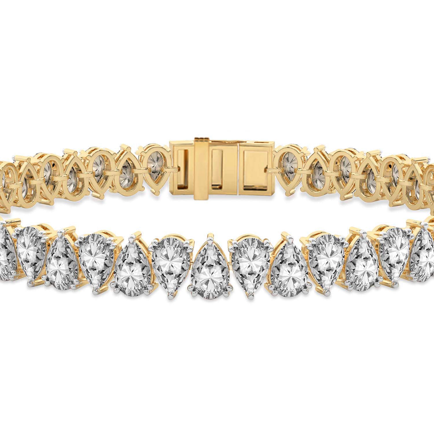 Marion Pear Lab Diamond Tennis Bracelet