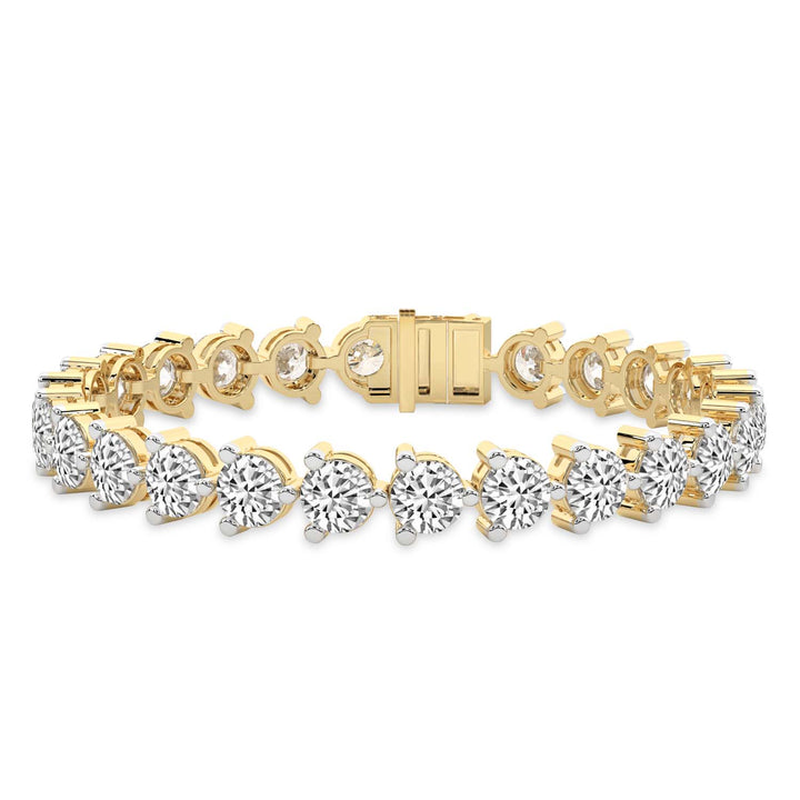 Yellow Gold Anahita Round Lab Diamond Tennis Bracelet