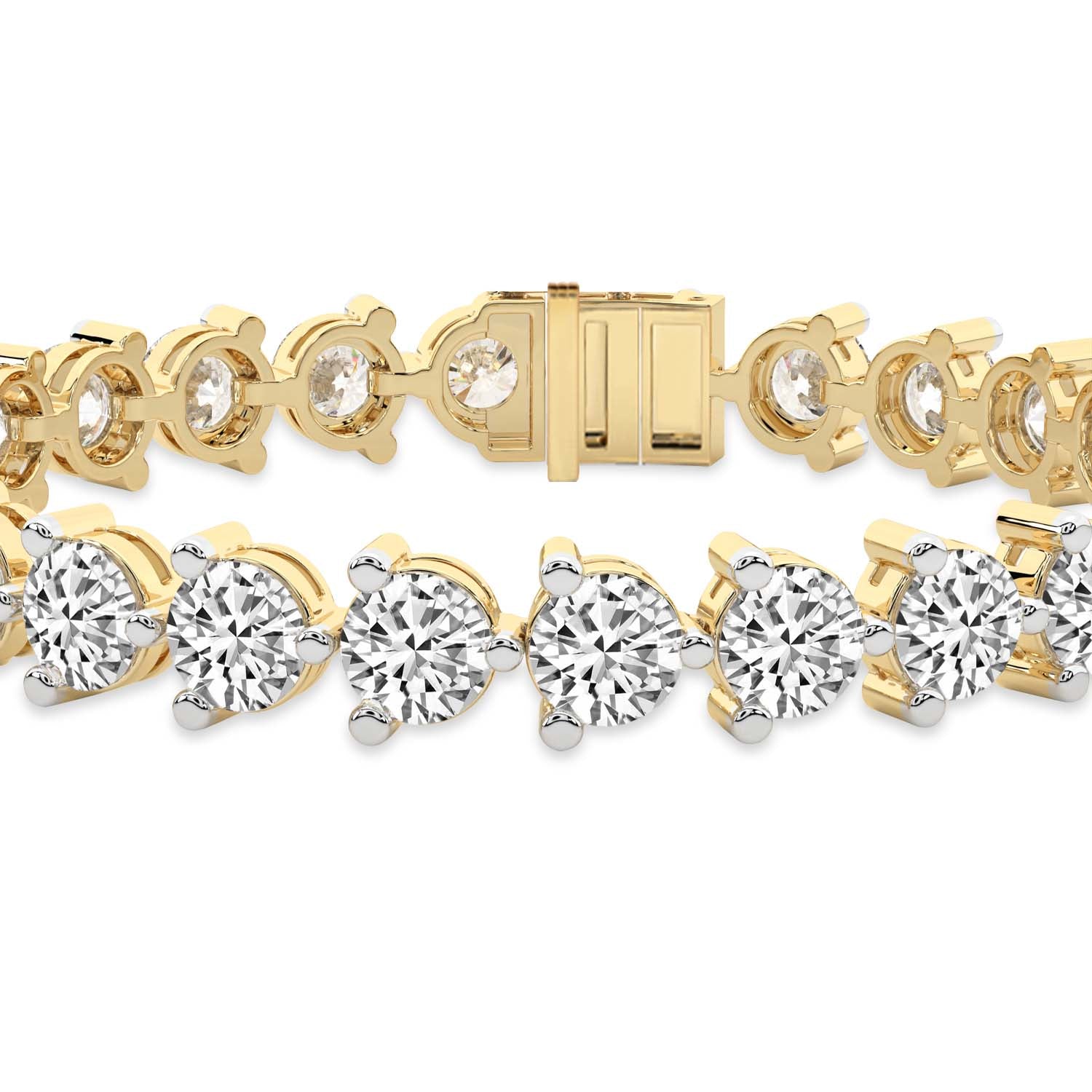 Yellow Gold Anahita Round Lab Diamond Tennis Bracelet