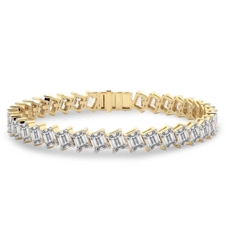 Emerald Lab Diamond Tennis Bracelet (10 Ct. Tw.)