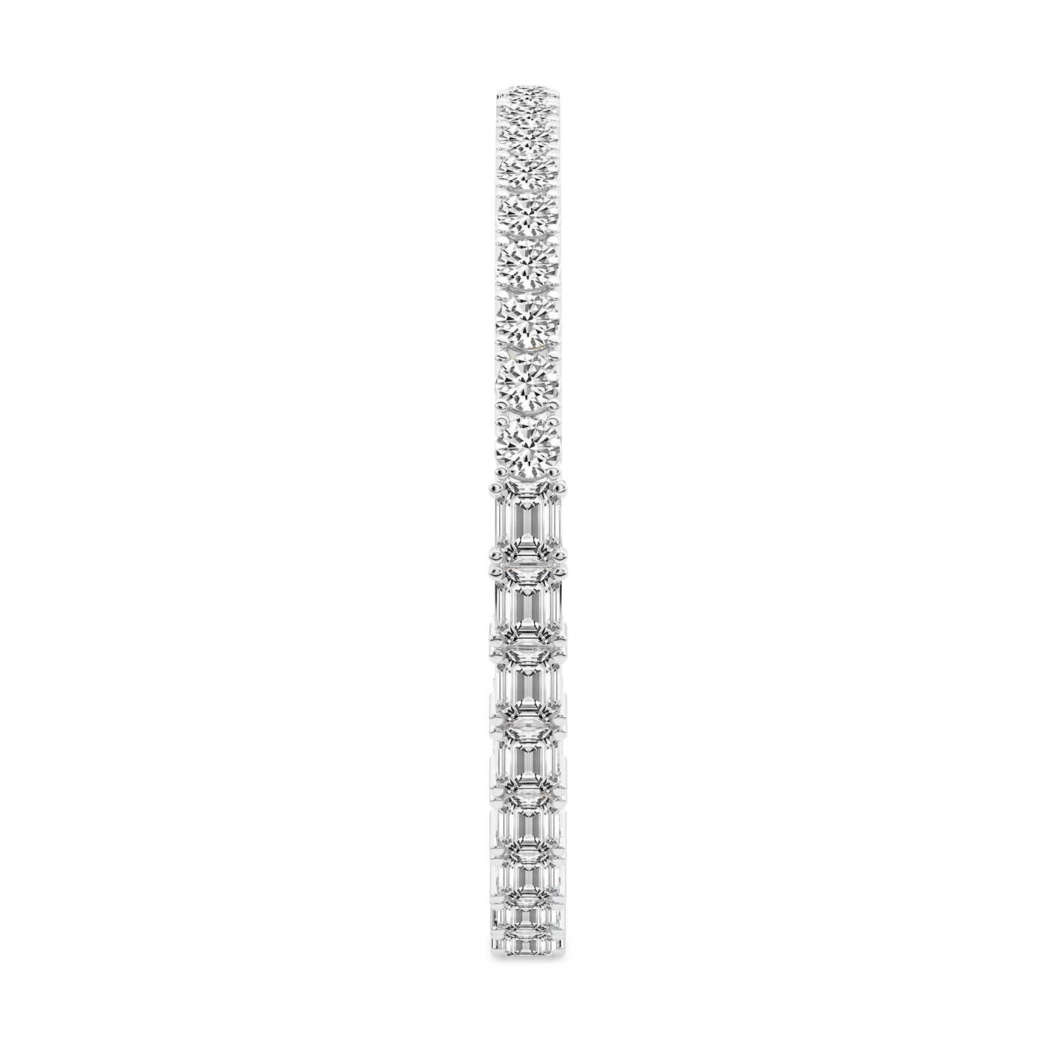 Clemencia Emerald and Round Lab Diamond Tennis Bracelet