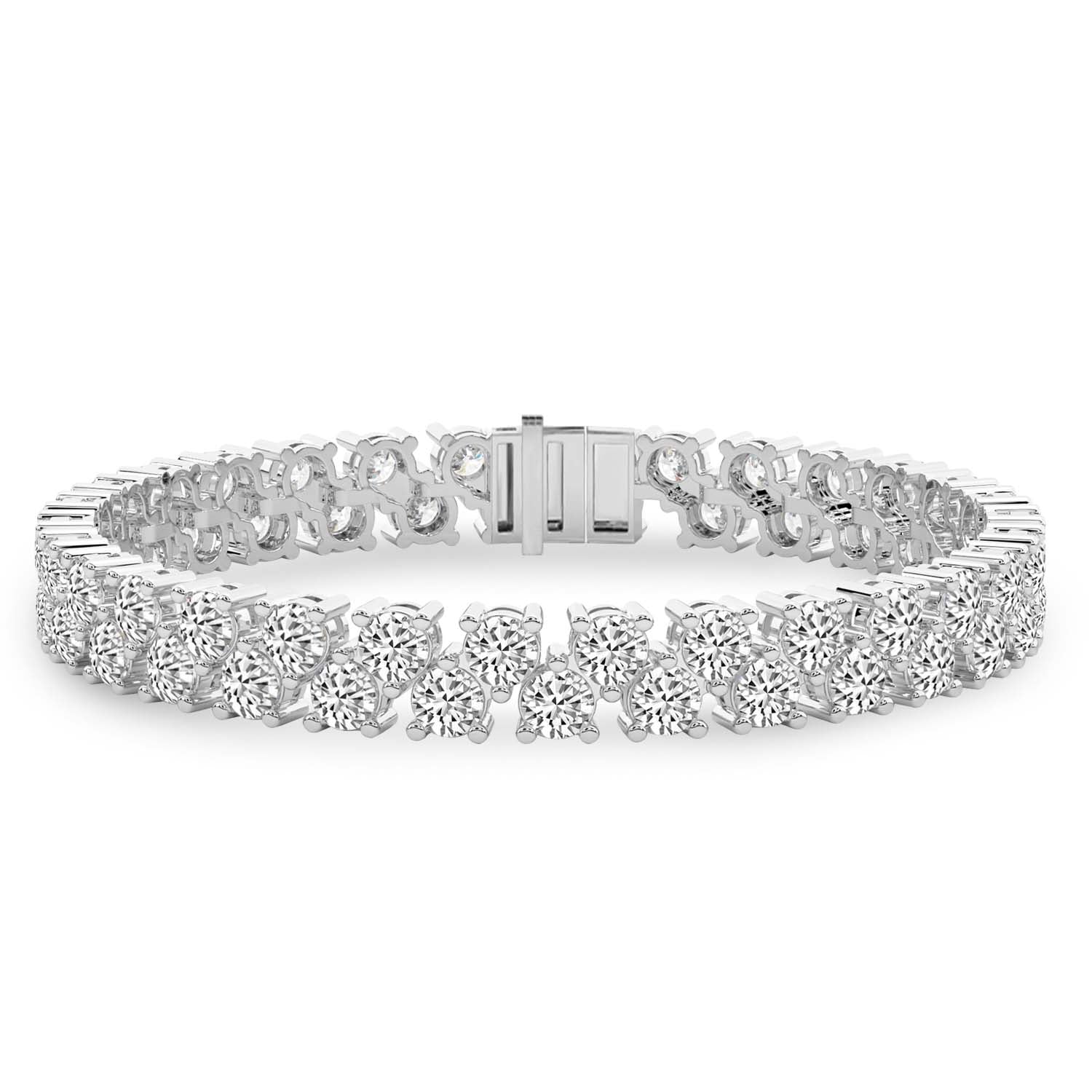 Isidora Round Double Row Lab Diamond Tennis Bracelet
