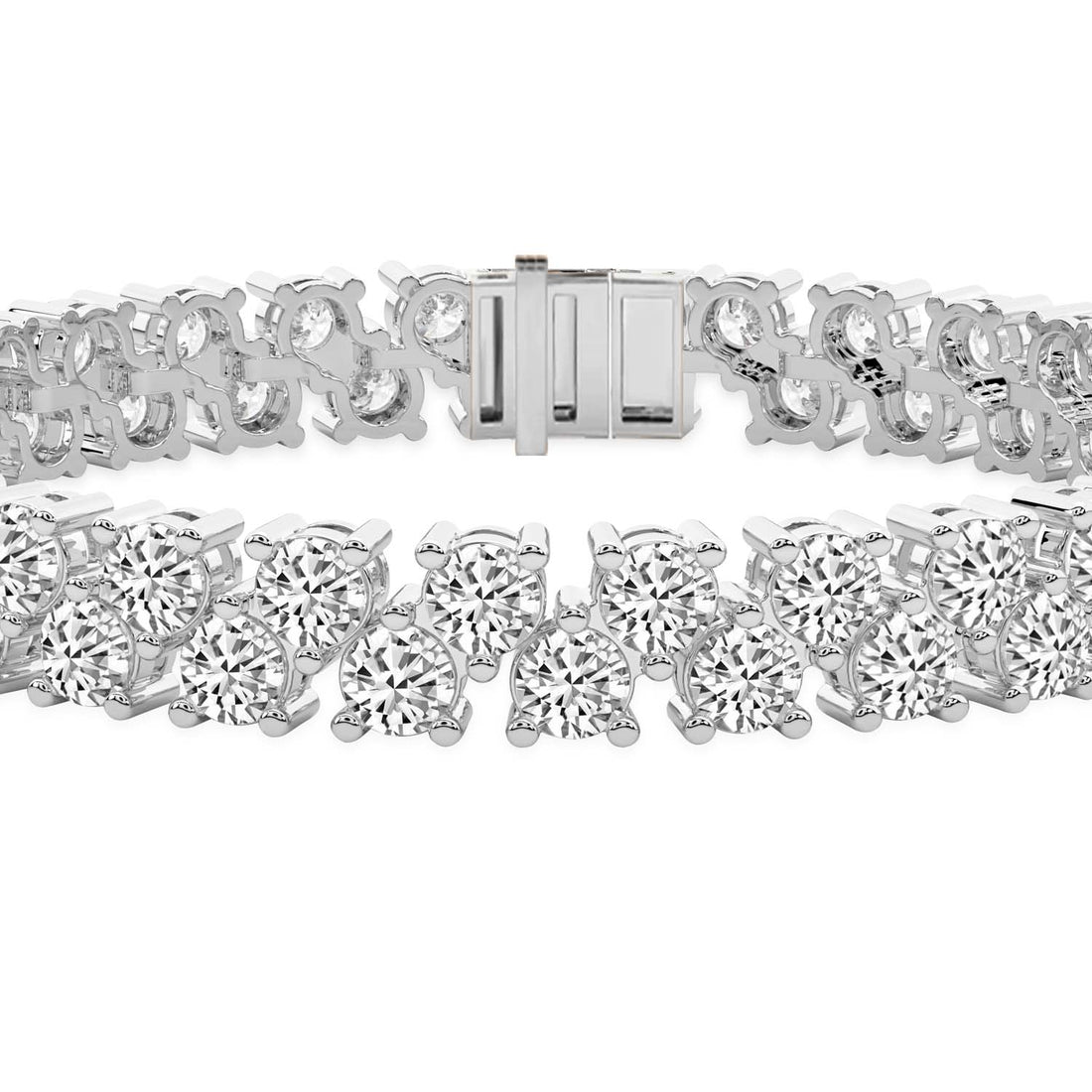 Isidora Round Double Row Lab Diamond Tennis Bracelet
