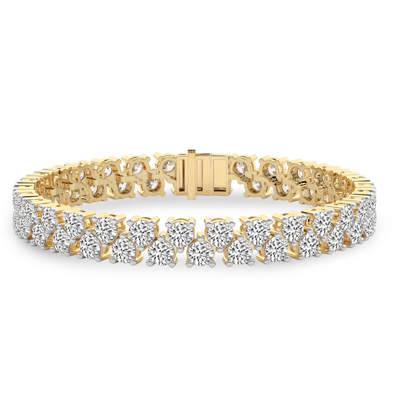 Isidora Round Double Row Lab Diamond Tennis Bracelet