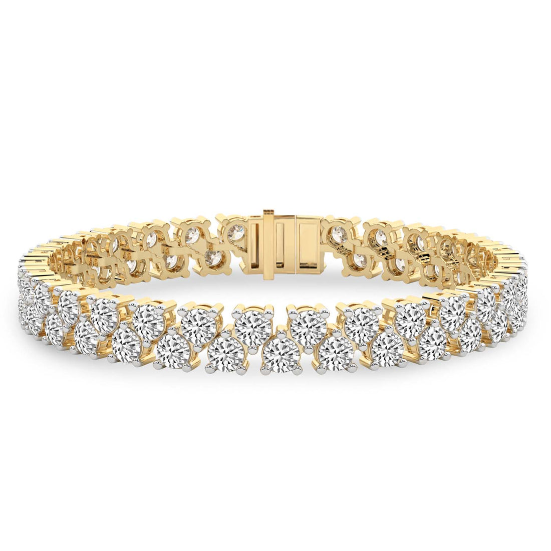 Isidora Round Double Row Lab Diamond Tennis Bracelet