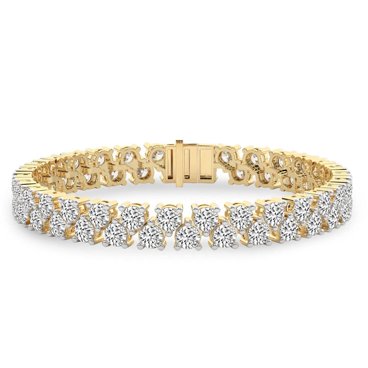 Isidora Round Double Row Lab Diamond Tennis Bracelet