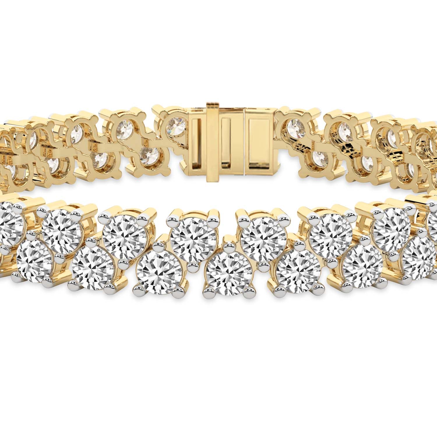 Isidora Round Double Row Lab Diamond Tennis Bracelet