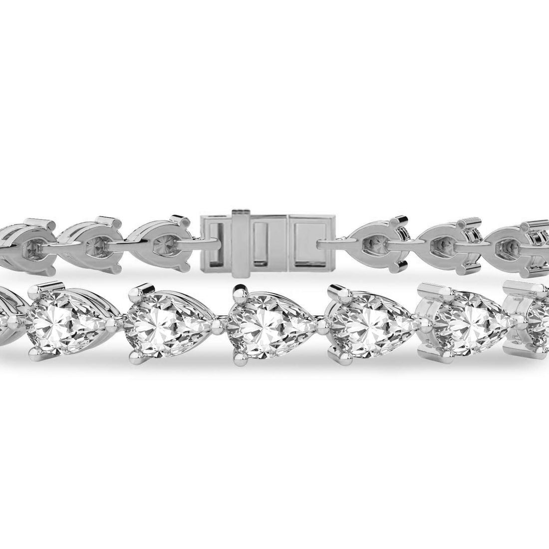 14kt Yellow Gold Serene Pear Lab Diamond Tennis Bracelet (2 Ct. Tw.)