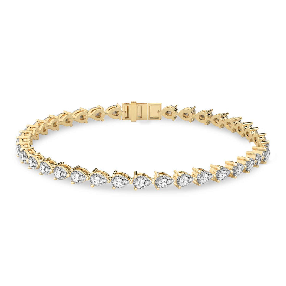 14kt Yellow Gold Serene Pear Lab Diamond Tennis Bracelet (2 Ct. Tw.)
