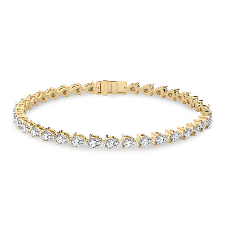 14kt Yellow Gold Serene Pear Lab Diamond Tennis Bracelet (2 Ct. Tw.)